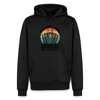 Accordion Players Because Real Joy Is Squeezed Not - Men’s Premium Organic Hoodie - black - Front - Nico (187cm)