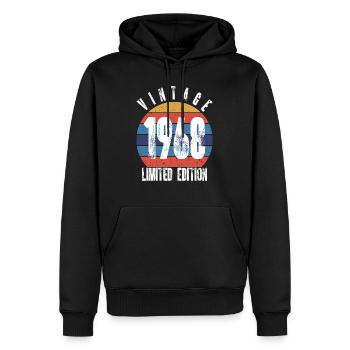 Jahrgang 1968 Limitierte Auflage - Männer Premium Bio Hoodie - Schwarz - Vorne - Nico (187cm)