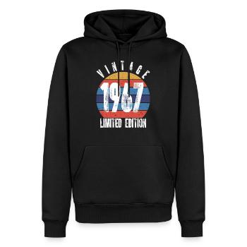 Vintage 1967 Limited Edition - Sweat à capuche Premium bio Homme - noir - Devant - Nico (187cm)
