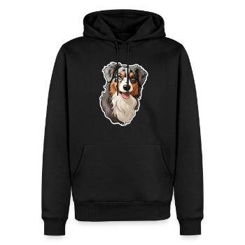 Australian Shephard - Men’s Premium Organic Hoodie - black - Front - Nico (187cm)