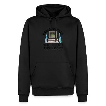 Chiptune Music Lover Groove zu den Bleeps und Bloo - Männer Premium Bio Hoodie - Schwarz - Vorne - Nico (187cm)