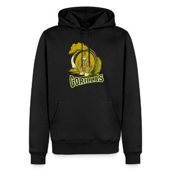 Gorilla - Männer Premium Bio Hoodie - Schwarz - Vorne - Nico (187cm)