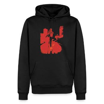 skate.point_flying.red_point.city - Men’s Premium Organic Hoodie - black - Front - Nico (187cm)
