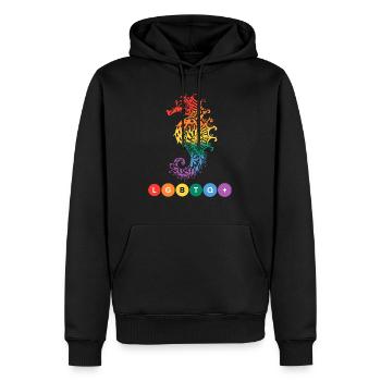 Seepferdchen Pride - LGBTQ+ Liebe - Männer Premium Bio Hoodie - Schwarz - Vorne - Nico (187cm)