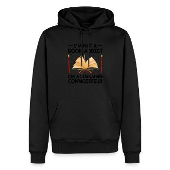 Professeur de littérature Professeur d’école Professeur drôle S - Sweat à capuche Premium bio Homme - noir - Devant - Nico (187cm)