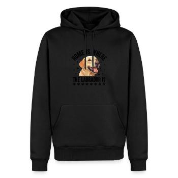 Zuhause Ist, Wo Der Labrador Ist Lab Dog Retriever - Männer Premium Bio Hoodie - Schwarz - Vorne - Nico (187cm)
