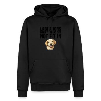 Labradore, die geboren wurden, um aufzufallen, passen nicht in Labrador re - Männer Premium Bio Hoodie - Schwarz - Vorne - Nico (187cm)