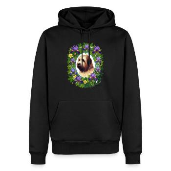 Race de chien Briard - Sweat à capuche Premium bio Homme - noir - Devant - Nico (187cm)