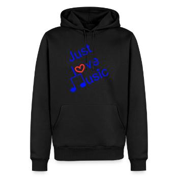 Ich liebe es einfach, Musik zu lieben - Männer Premium Bio Hoodie - Schwarz - Vorne - Nico (187cm)