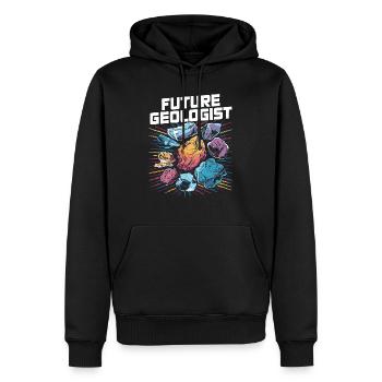 Future Geologist - Passion for Geology - Men’s Premium Organic Hoodie - black - Front - Nico (187cm)