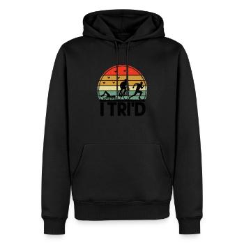 I Tri’d Triathlons Triathlon Natation Vélo Course Triathl - Sweat à capuche Premium bio Homme - noir - Devant - Nico (187cm)