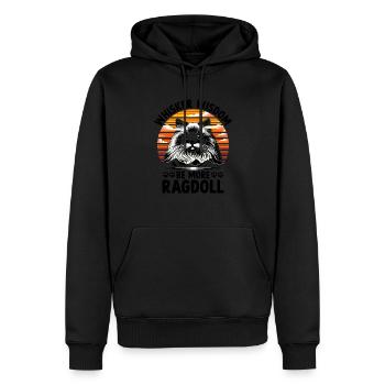 Whisker Wisdom Be More Ragdolls Ragdolls Katzenliebhaber - Männer Premium Bio Hoodie - Schwarz - Vorne - Nico (187cm)