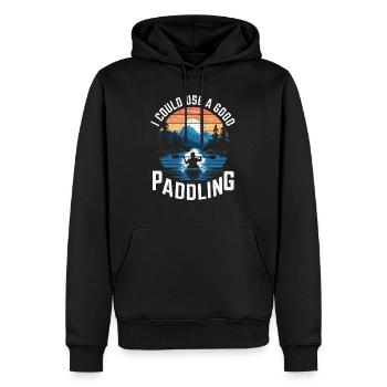 Humour pour les amateurs de kayak - Sweat à capuche Premium bio Homme - noir - Devant - Nico (187cm)