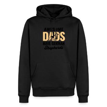 Tolle Väter haben Deutsche Schäferhunde Hundeliebhaber Germa - Männer Premium Bio Hoodie - Schwarz - Vorne - Nico (187cm)