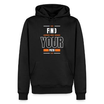 Find Your Path - Men’s Premium Organic Hoodie - black - Front - Nico (187cm)
