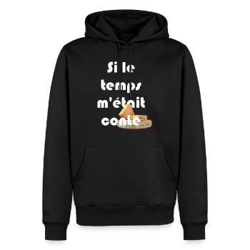 Comté - Sweat à capuche Premium bio Homme - noir - Devant - Nico (187cm)