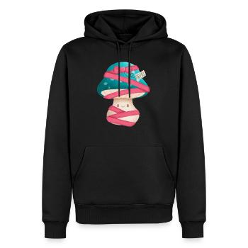 süßes Pilz-Valentinstagsgeschenkfür Sie - Männer Premium Bio Hoodie - Schwarz - Vorne - Nico (187cm)