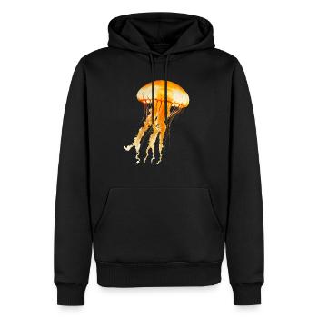 Quallen sind beeindruckende Meeresbewohner - Männer Premium Bio Hoodie - Schwarz - Vorne - Nico (187cm)