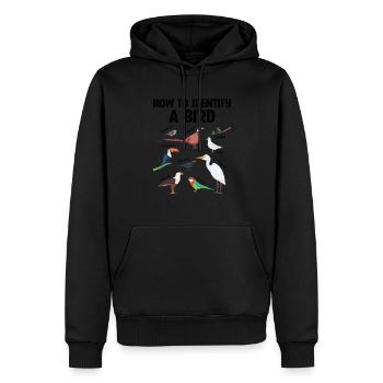 So identifizieren Sie einen Vogelbeobachter - Männer Premium Bio Hoodie - Schwarz - Vorne - Nico (187cm)