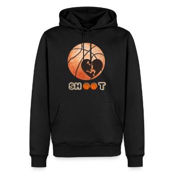 MYLUVBASK - Männer Premium Bio Hoodie - Schwarz - Vorne - Nico (187cm)