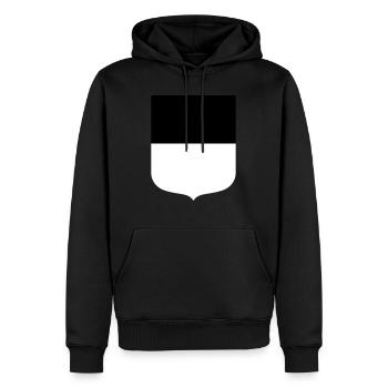 Ulm - Men’s Premium Organic Hoodie - black - Front - Nico (187cm)