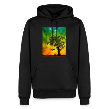 Child on the swing - Männer Premium Bio Hoodie - Schwarz - Vorne - Nico (187cm)