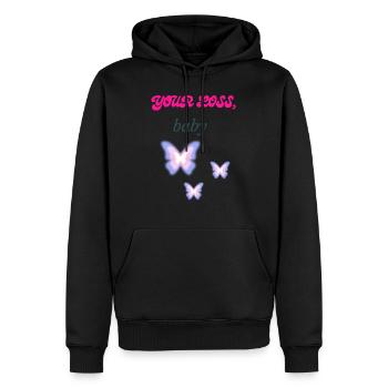 Votre Perte Chemise Bébé – Glow Up Esthétique fille douce - Sweat à capuche Premium bio Homme - noir - Devant - Nico (187cm)