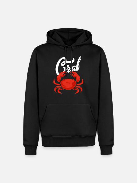 Sea and crab - Men’s Premium Organic Hoodie - black