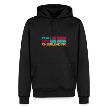 Peace Love Cheer Cheerleading Cheerdance Sports Tu - Männer Premium Bio Hoodie - Schwarz - Vorne - Nico (187cm)