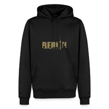 Tour de télévision Berlin Skyline Design Silhouette - Sweat à capuche Premium bio Homme - noir - Devant - Nico (187cm)