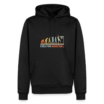 Basketball Evolution - Men’s Premium Organic Hoodie - black - Front - Nico (187cm)