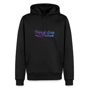 Retro Graphic Paragliding Paraglider Parachute Sky - Männer Premium Bio Hoodie - Schwarz - Vorne - Nico (187cm)