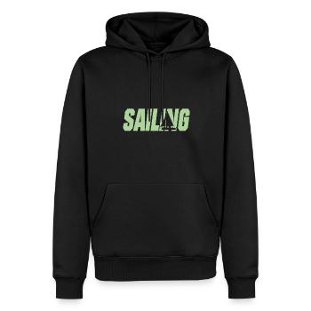 sailing segeln segelboot - Männer Premium Bio Hoodie - Schwarz - Vorne - Nico (187cm)