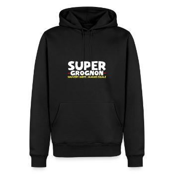 Super grumpy often imitated never equaled - Men’s Premium Organic Hoodie - black - Front - Nico (187cm)
