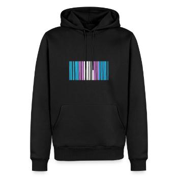 Transgender Strichcode, Gleichheit. - Männer Premium Bio Hoodie - Schwarz - Vorne - Nico (187cm)