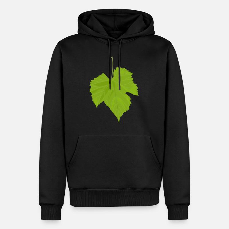 feuille d'érable - Sweat à capuche Premium bio Homme - noir