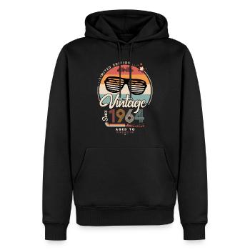 Jahrgang seit 1964 - Männer Premium Bio Hoodie - Schwarz - Vorne - Nico (187cm)