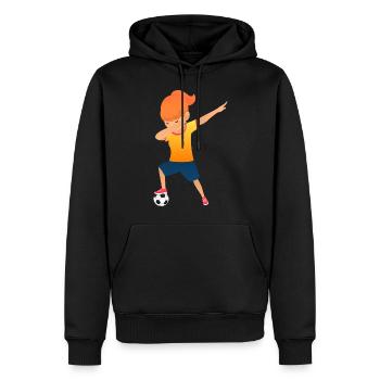 Soccer Girl Dab Dance - Männer Premium Bio Hoodie - Schwarz - Vorne - Nico (187cm)