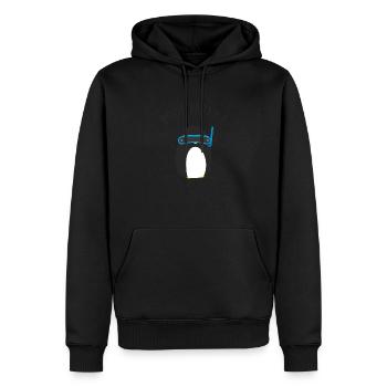 Pool Party ! - Sweat à capuche Premium bio Homme - noir - Devant - Nico (187cm)