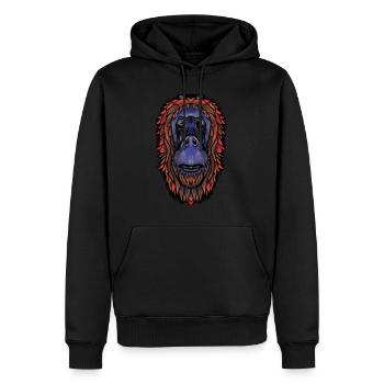 Butler par Jon Ball - Sweat à capuche Premium bio Homme - noir - Devant - Nico (187cm)