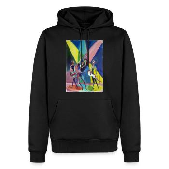 Groupe de rock - Sweat à capuche Premium bio Homme - noir - Devant - Nico (187cm)