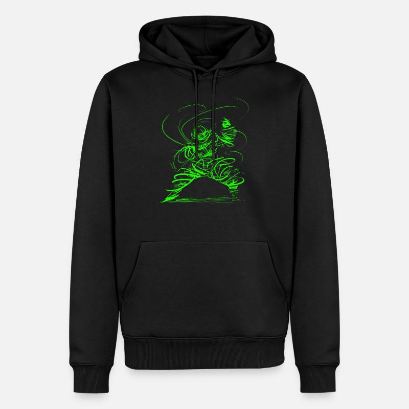 Kung Fu Sorcerer/ Kung-Fu Zauberer - Männer Premium Bio Hoodie - Schwarz