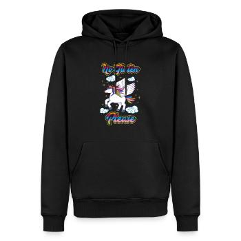 Not Gluten Please - Einhorn Ernährung Gesundheit - Männer Premium Bio Hoodie - Schwarz - Vorne - Nico (187cm)