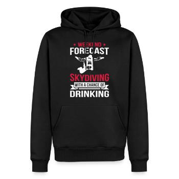Weekend Forecast Skydiving - Männer Premium Bio Hoodie - Schwarz - Vorne - Nico (187cm)