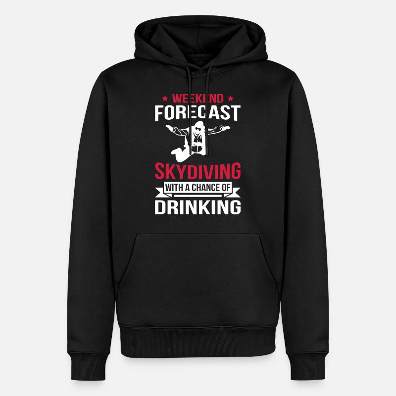 Weekend Forecast Skydiving - Men’s Premium Organic Hoodie - black