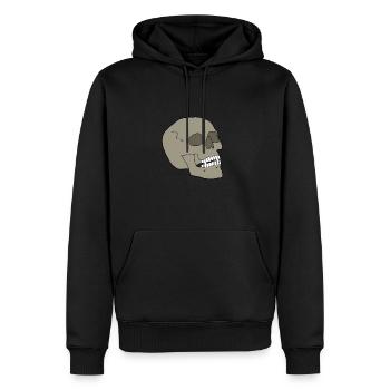 Totenkopf - Männer Premium Bio Hoodie - Schwarz - Vorne - Nico (187cm)