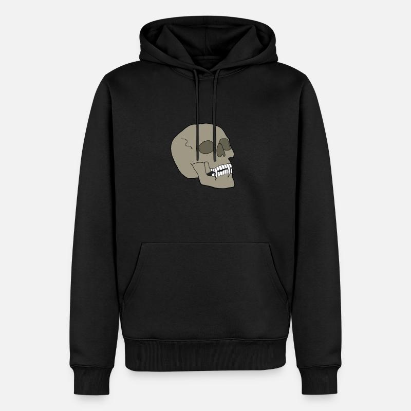 Totenkopf - Männer Premium Bio Hoodie - Schwarz