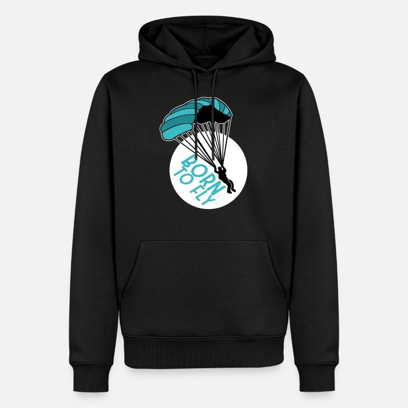 parapente - Sweat à capuche Premium bio Homme - noir