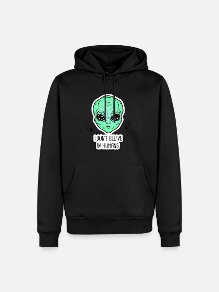 I DON'T BELIVE IN HUMANS - Men’s Premium Organic Hoodie - black