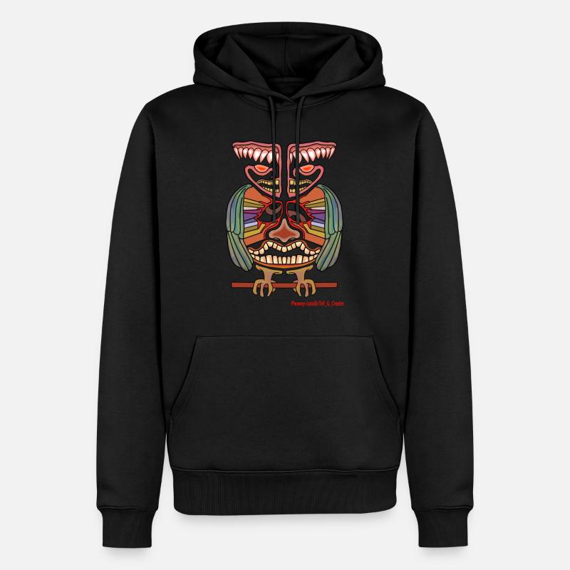 pleasey - Männer Premium Bio Hoodie - Schwarz
